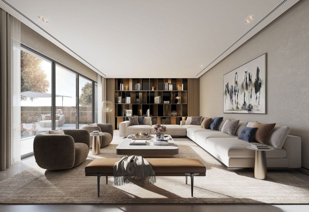 living area of sobha solis apartment