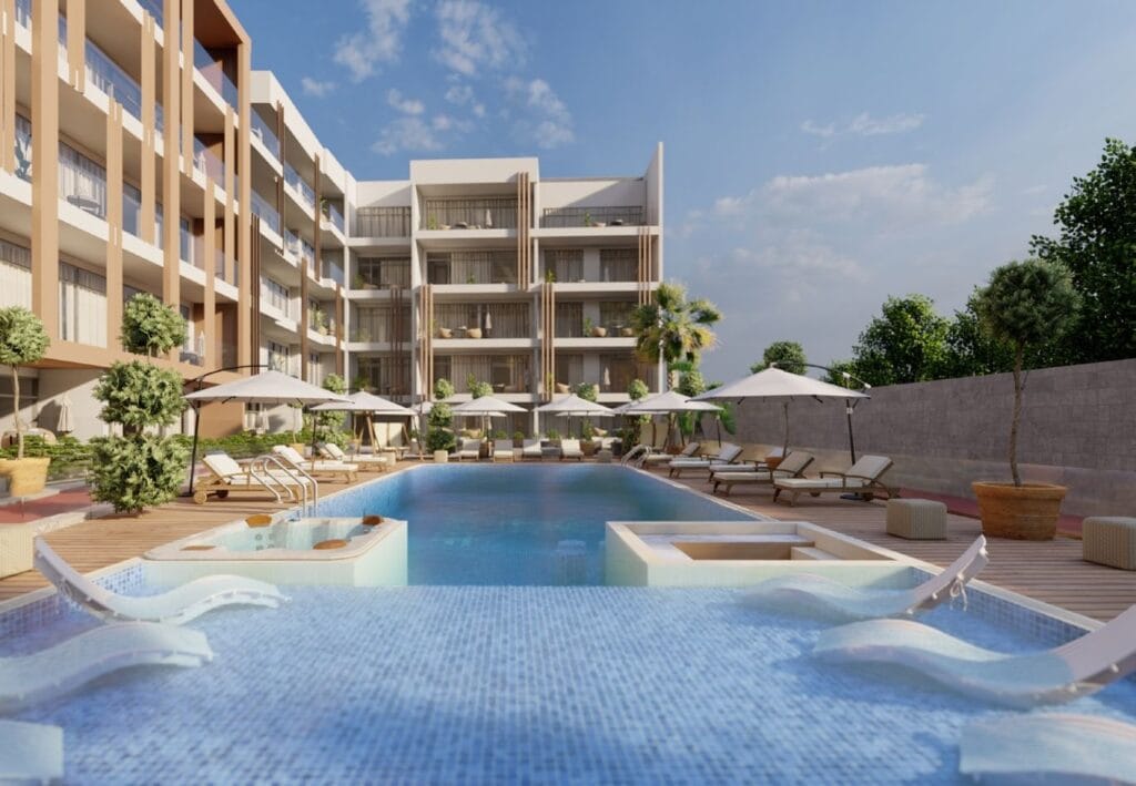 swimming pool area of open house jvc